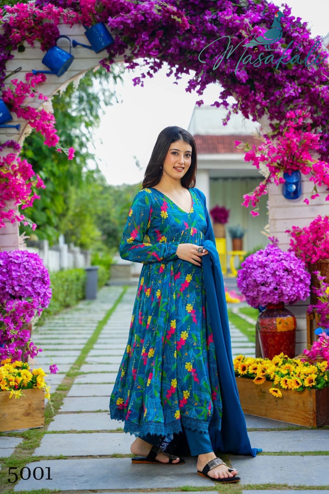 Masakali Vol 5 Digital Printed Anarkali Readymade Suits wholesale market Surat